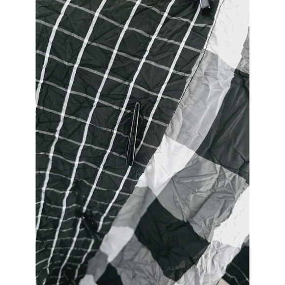 Moonlight Y&S Fashion Buffalo Plaid Checkered Gingham Oversized Crinkle Blouse S - Picture 10 of 11